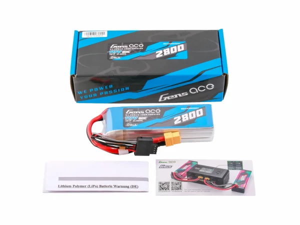 Gens Ace G-Tech LiPo - 3S 11.1V 2800mAh 60C with XT60