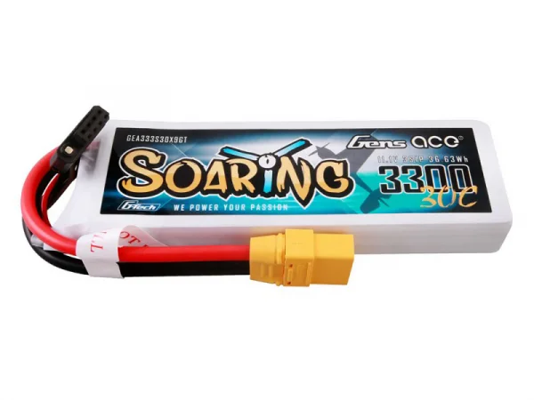 Gens Ace G-Tech LiPo - 3S 11.1V 3300mAh 30C Soaring with XT90