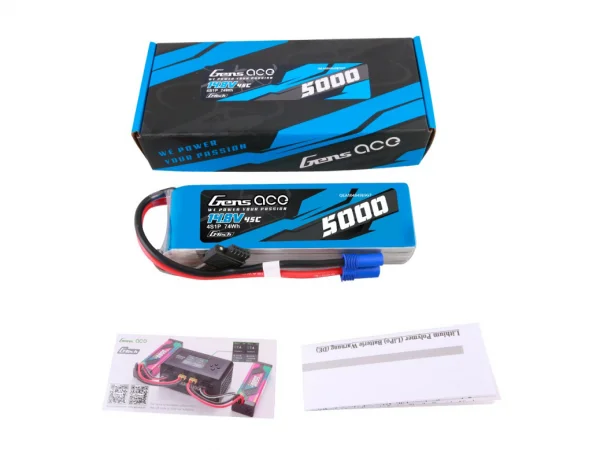 Gens Ace G-Tech LiPo - 4S 14.8V 5000mAh 45C with EC5