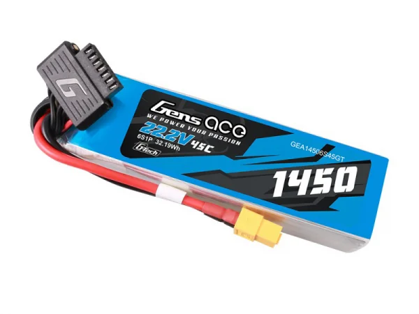 Gens Ace G-Tech LiPo - 6S 22.2V 1450mAh 45C - XT60