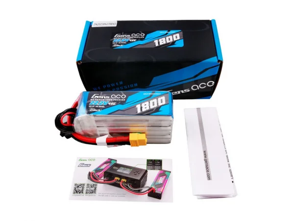 Gens Ace G-Tech LiPo - 6S 22.2V 1800mAh 45C with XT60