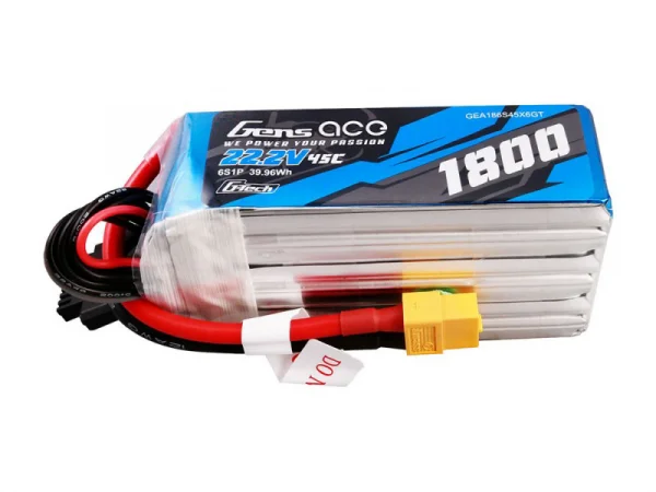 Gens Ace G-Tech LiPo - 6S 22.2V 1800mAh 45C with XT60