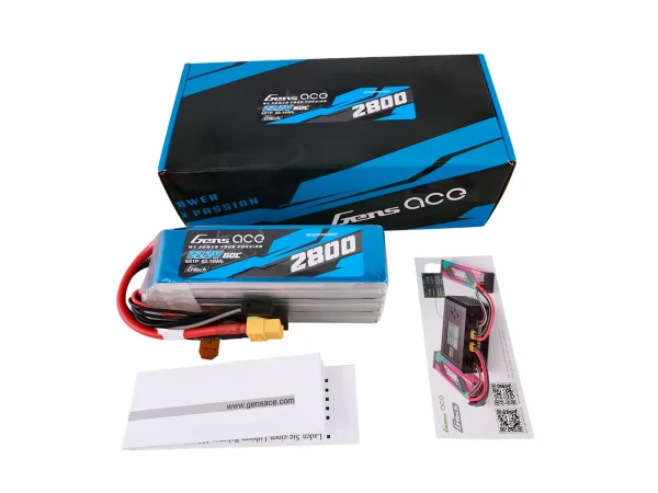 Gens Ace LiPo - G-Tech 6S 22.2V 2800mAh 60C with XT60