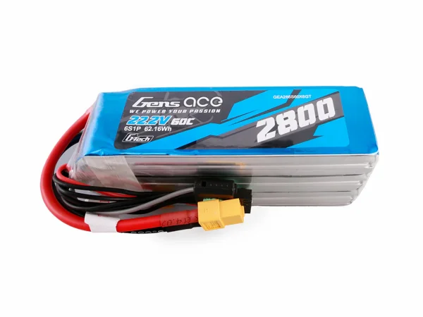 Gens Ace LiPo - G-Tech 6S 22.2V 2800mAh 60C with XT60