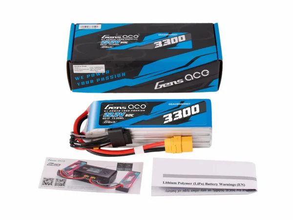 Gens Ace G-Tech LiPo - 6S 22.2V 3300mAh 60C with XT90