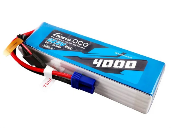 Gens Ace G-Tech LiPo - 6S 22.2V 4000mAh 45C with EC5