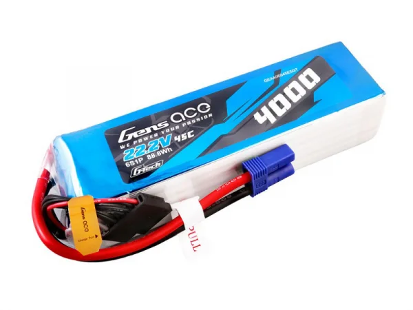 Gens Ace G-Tech LiPo - 6S 22.2V 4000mAh 45C with EC5