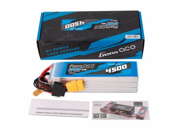 Gens Ace G-Tech LiPo - 6S 22.2V 4500mAh 60C with XT90