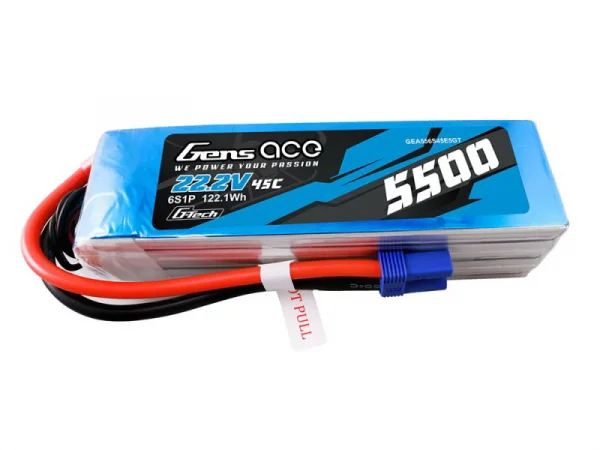 Gens Ace G-Tech LiPo - 6S 22.2V 5500mAh 45C with EC5 — image 4 of 5