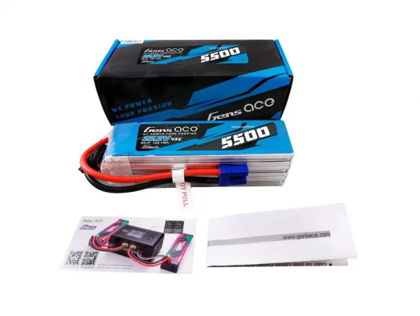 Gens Ace G-Tech LiPo - 6S 22.2V 5500mAh 45C with EC5 — image 5 of 5