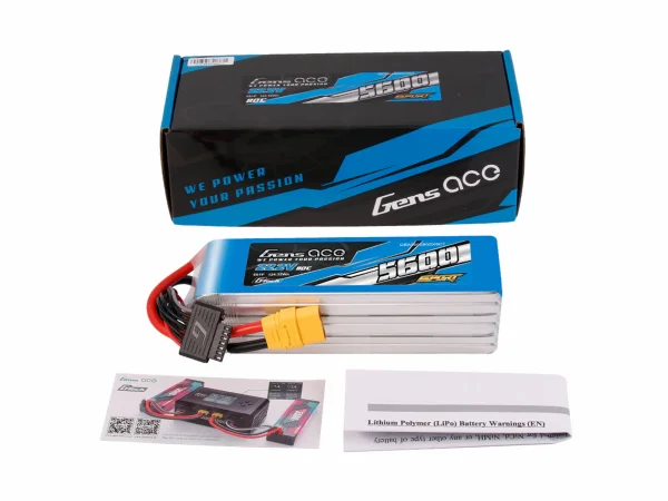 Gens Ace G-Tech Sport HV LiPo - 6S 22.2V 5600mAh 80C with XT90 — image 5 of 5