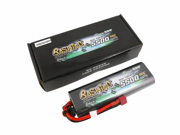 Gens Ace LiPo - G-Tech Car Hard Case HV 2S 7.6V 5500mAh 60C with Deans