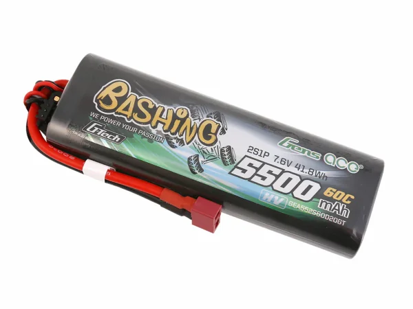 Gens Ace LiPo - G-Tech Car Hard Case HV 2S 7.6V 5500mAh 60C with Deans