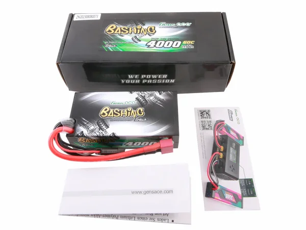 Gens Ace LiPo - G-Tech Car Hard Case 2S2P 7.4V 4000mAh 60C with Deans