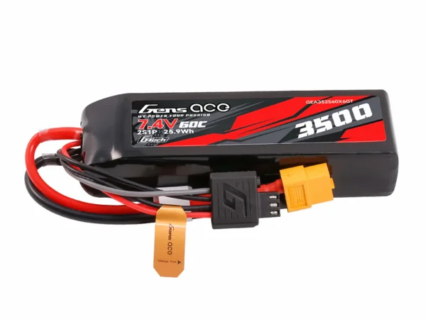 Gens Ace LiPo G-Tech 2S Car 7.4V 3500mAh 60C with XT60 (Mini MAXX)