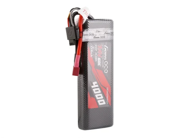 Gens Ace G-Tech Hard Case Bashing LiPo - 2S 7.4V 4000mAh 60C - Deans