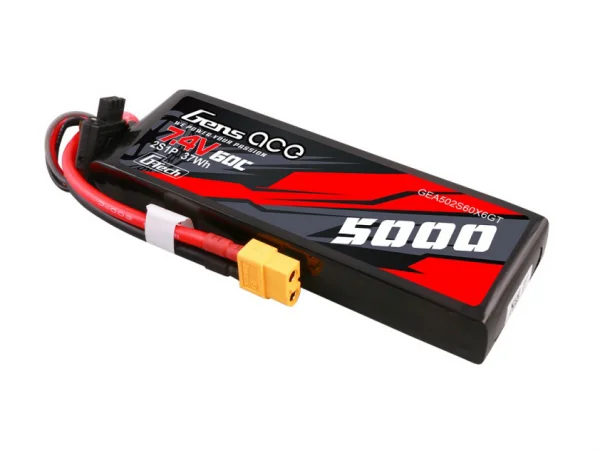 Gens Ace G-Tech LiPo - 2S 7.4V 5000mah 60C with XT60