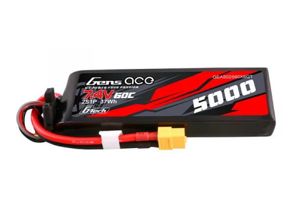 Gens Ace G-Tech LiPo - 2S 7.4V 5000mah 60C with XT60