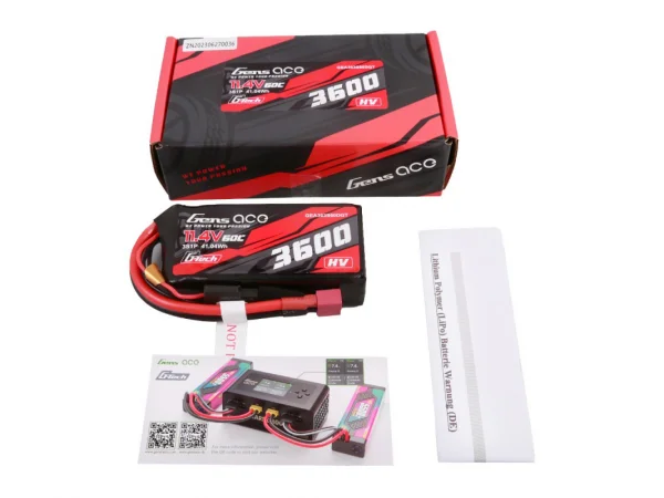Gens Ace G-Tech LiPo - HV 3S 11.4V 3600mAh 60C with Deans