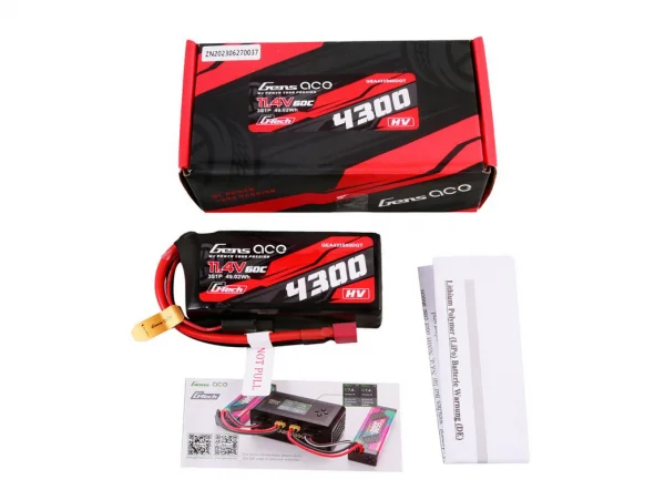 Gens Ace G-Tech LiPo - 3S 11.4V 4300mAh 60C with Deans