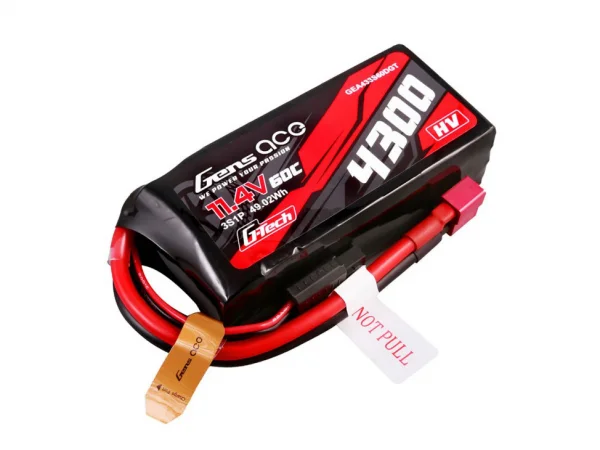 Gens Ace G-Tech LiPo - 3S 11.4V 4300mAh 60C with Deans