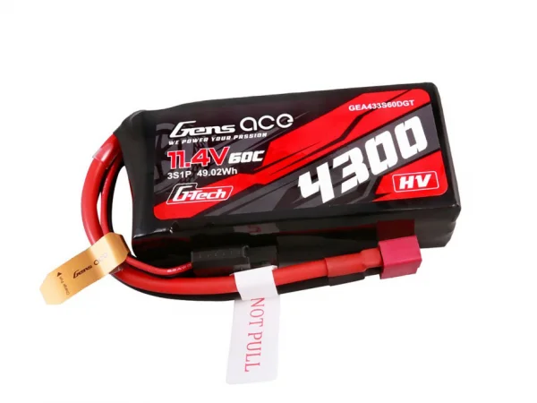 Gens Ace G-Tech LiPo - 3S 11.4V 4300mAh 60C with Deans