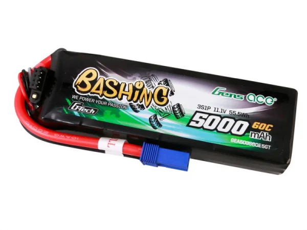 Gens Ace G-Tech Bashing LiPo - 3S 11.1V 5000mAh 60C - EC5
