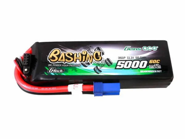 Gens Ace G-Tech Bashing LiPo - 3S 11.1V 5000mAh 60C - EC5