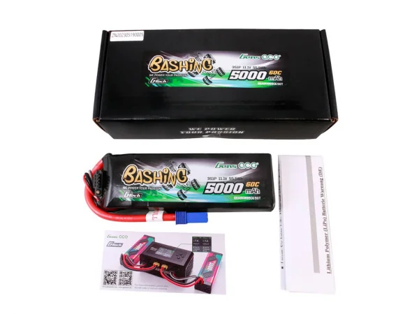Gens Ace G-Tech Bashing LiPo - 3S 11.1V 5000mAh 60C - EC5