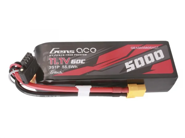 Gens Ace G-Tech LiPo - 3S 11.1V 5000mAh 60C with XT60