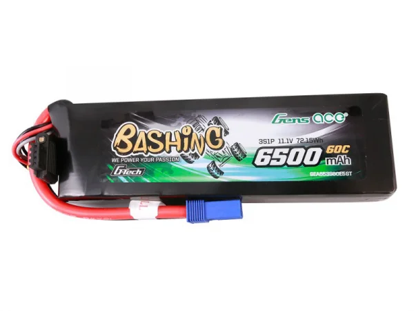 Gens Ace G-Tech LiPo - 3S 11.1V 6500mAh 60C Bashing - EC5