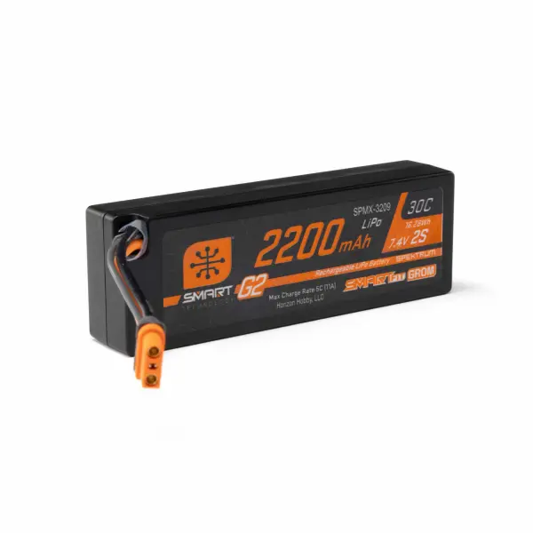 Spektrum 7.4V 2200mAh 2S 30C Smartfit G2 LiPo Battery - IC2 — image 2 of 3