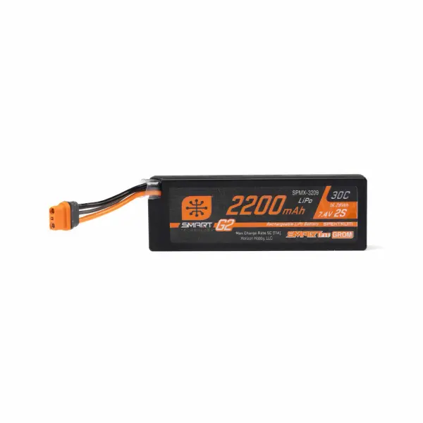 Spektrum 7.4V 2200mAh 2S 30C Smartfit G2 LiPo Battery - IC2 — image 3 of 3