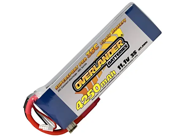 4250mAh 3S 11.1V 35C LiPo Battery - Overlander Supersport