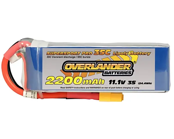 Overlander Sport LiPo 2200mAh 3S 11.1V - 35C With XT60 Connector — image 1 of 3