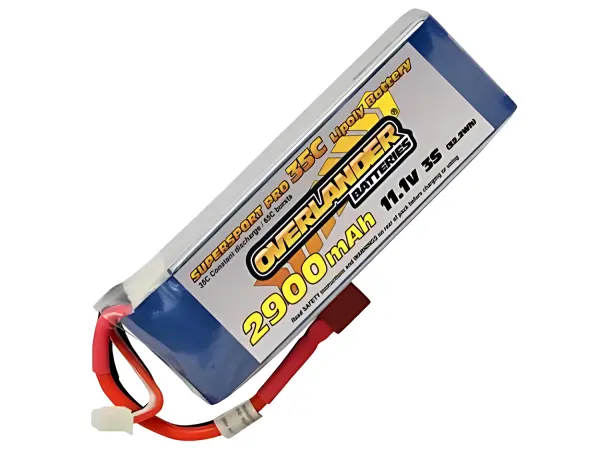 2900mAh 3S 11.1V 35C LiPo Battery - Deans Connector - Overlander Supersport