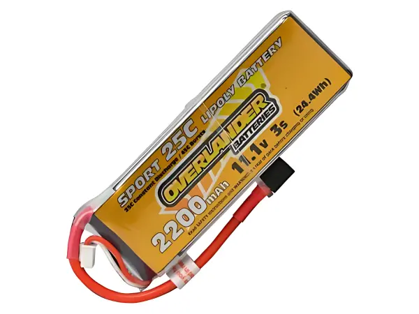 2200mAh 3S 11.1V 25C Lipo Battery - Overlander Sport - Deans