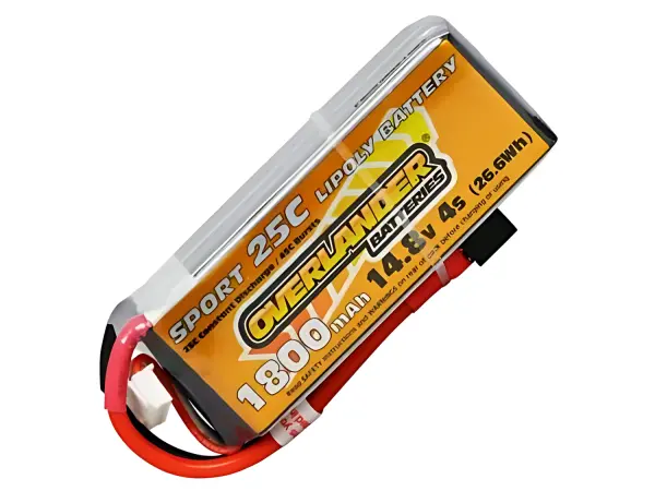 1800mAh 4S 14.8V 25C Lipo Battery - Overlander Sport