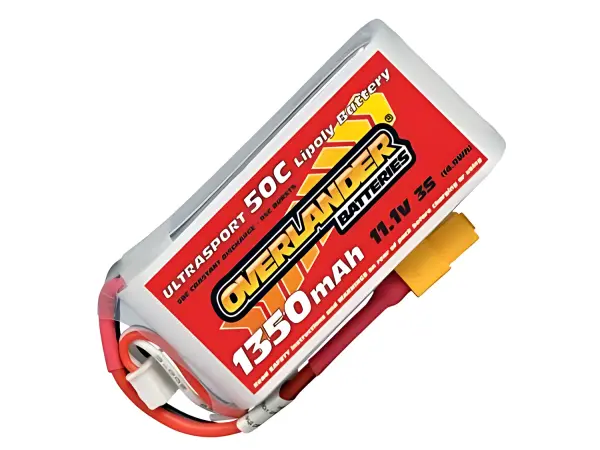 1350mAh 3S 11.1V 50C LiPo Battery with XT60 Connector - Overlander Ultrasport