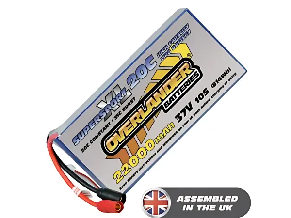 22000mAh 10S 37V 20C Lipo Battery - Overlander SupersportXL