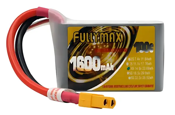 Overlander Fullymax 1600mAh 14.8V 4S 100C FPV LiPo Battery - XT60