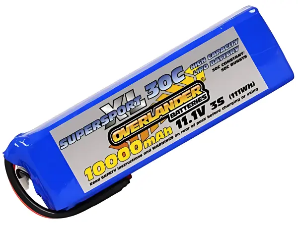 Overlander 10000mAh 11.1V 3S 30C SupersportXL LiPo Battery — image 1 of 2