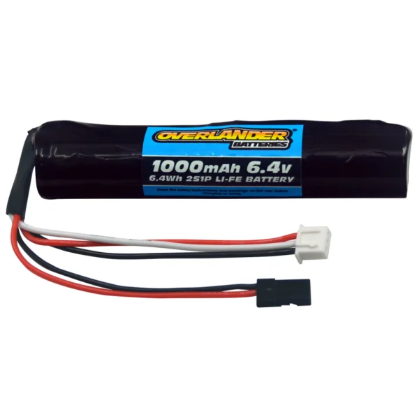 Overlander 1000mAh 6.4V 2S Config 3 Li-Fe PO4 Battery