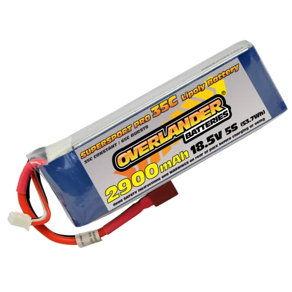 Overlander 2900mAh 18.5V 5S 35C Supersport Pro LiPo Battery