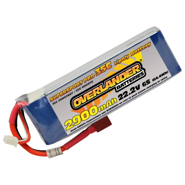 Overlander 2900mAh 22.2V 6S 35C Supersport Pro LiPo Battery