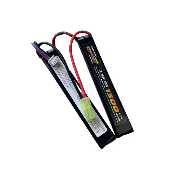 Overlander 1300mAh 7.4V 2S 20C Crane Stock VoltOps Airsoft Lipo Battery