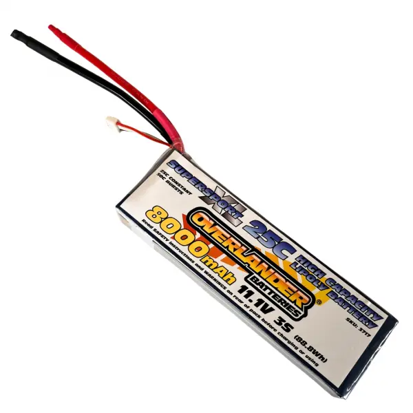 Overlander 8000mAh 11.1V 3S 25C Supersport XL LiPo Battery - AS150