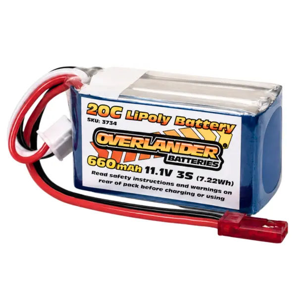 Overlander 660mAh 11.1V 3S 20C LiPo Battery
