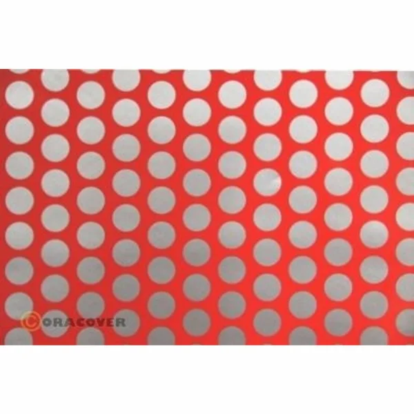 2m Oracover Fun-1 Fluorescent Red/Silver