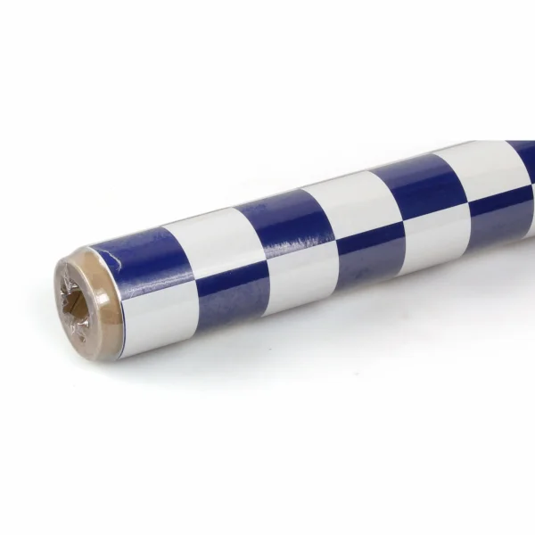 2Mtr Oracover Fun-3 Large Cheq.White/Dk.Blue